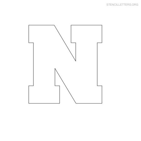 Трафарет буквы n