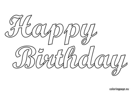 Happy Birthday надпись трафарет