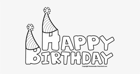 Happy Birthday надпись трафарет