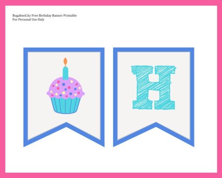 Флажки Happy Birthday для распечатывания на принтере