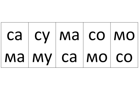 Учимся составлять слоги