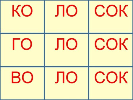 Карточки со слогами для детей
