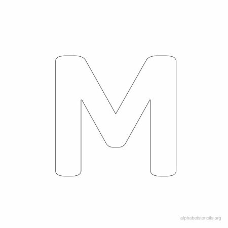 Буква m трафарет