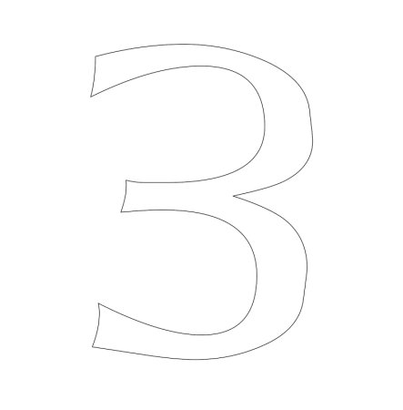 Трафарет для торта цифра 0