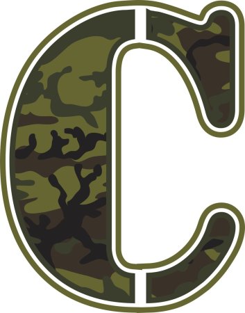 Камуфляжные буквы алфавита