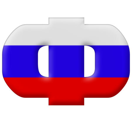 Буквы в стиле российского флага