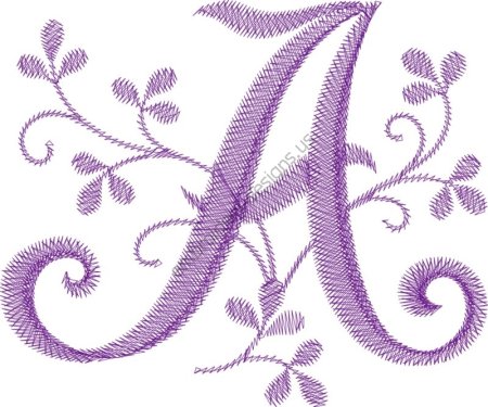 Вышивка гладью буквы