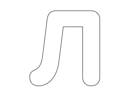 Контур букв