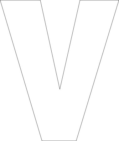 Трафарет буквы v