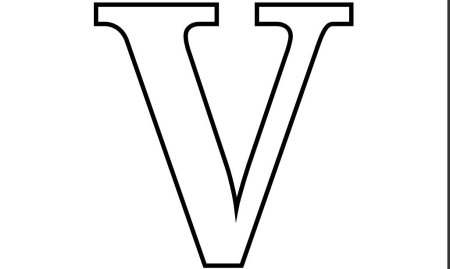 Трафарет буквы v