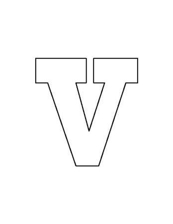 Трафарет буквы v