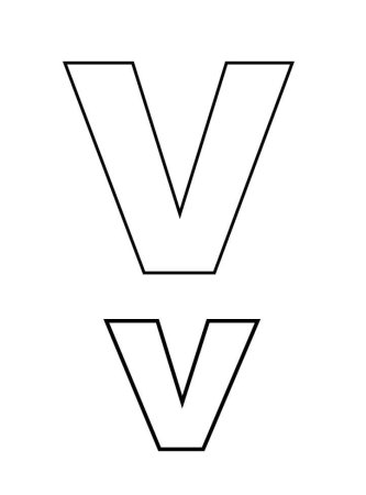 Буква v нарисованная