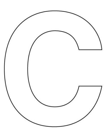 Трафарет буквы c