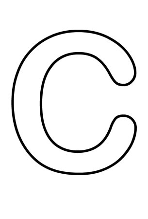 Трафарет буквы c