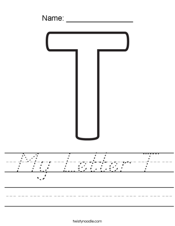 Трафарет буквы t