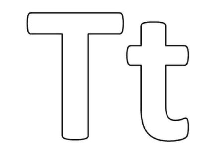 Трафарет буквы t
