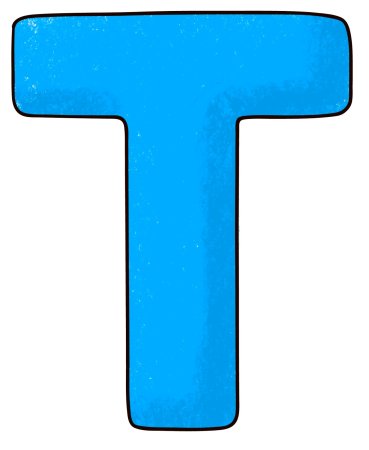 Трафаретная буква т
