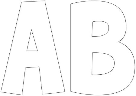 Трафарет букв для вырезания