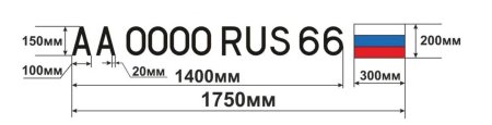 Трафарет цифры для гос номера