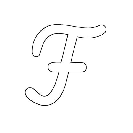 Трафарет буквы f