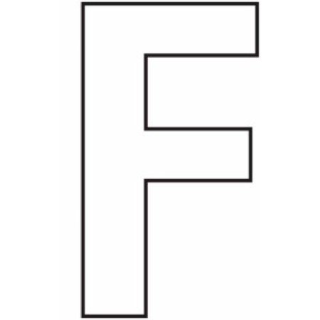 Английская буква f трафарет