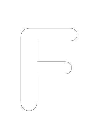 Буква f для раскрашивания