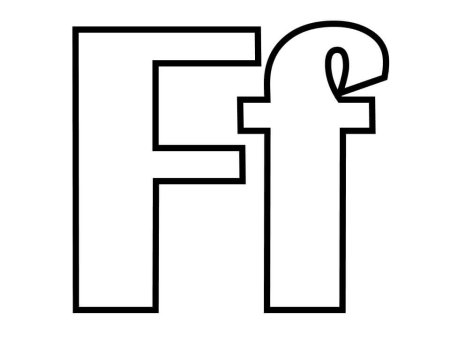 Буква f черная