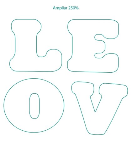 Трафарет Love для вырезания