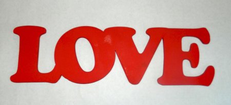 Буквы Love трафарет
