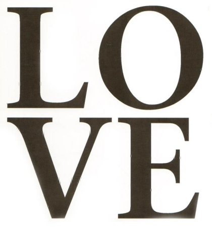 Трафарет Love для вырезания