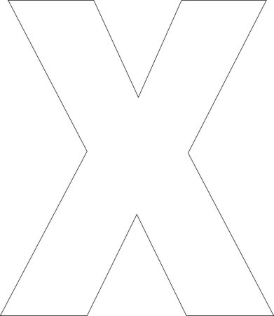 Объемная буква х