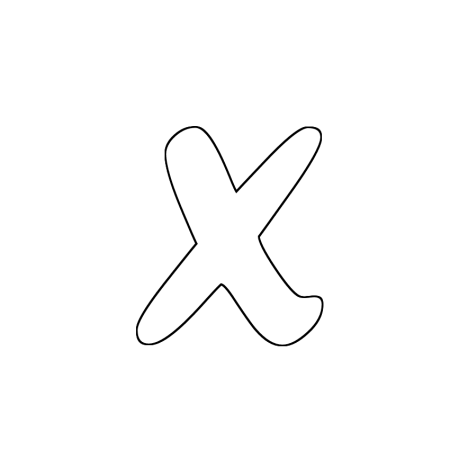 Трафарет буква x