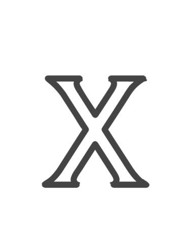 Трафарет буква x
