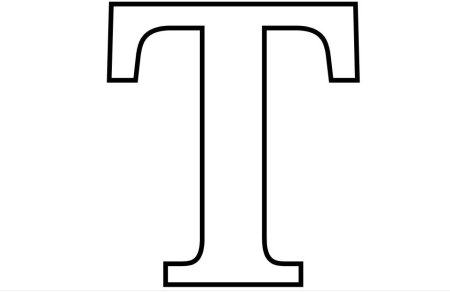 Трафаретные буквы большие