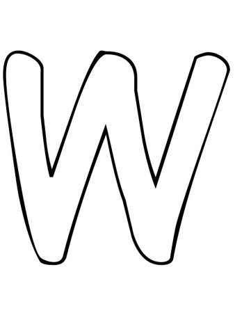 Буква w контур