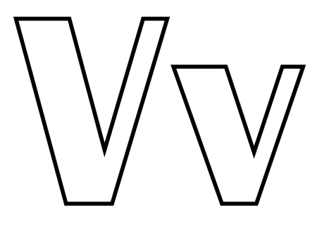 Печатная буква v