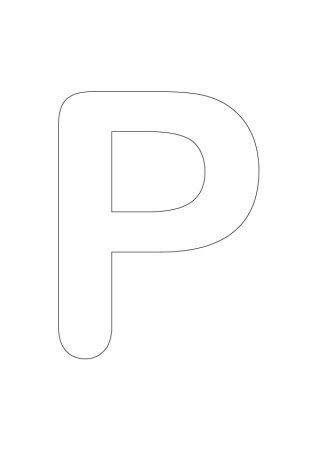 Буква р трафарет