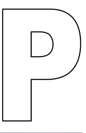 Буква р трафарет