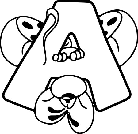 Веселые буквы для раскрашивания