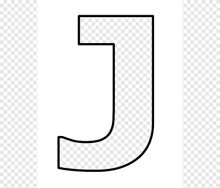 Большая буква j на весь лист