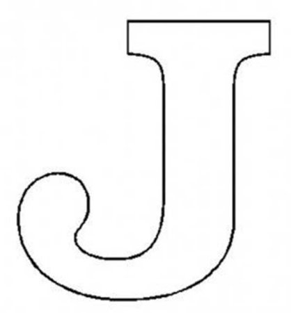 Трафарет буквы j
