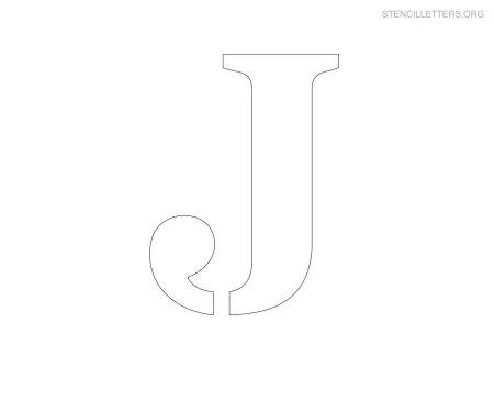 J трафарет