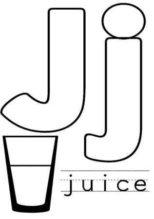Трафарет буквы j