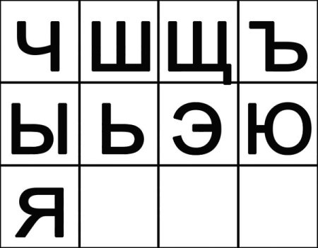 Согласные буквы для распечатки