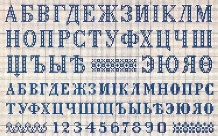 Вышивка крестом буквы и цифры схемы для метрики