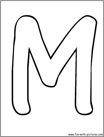 Буква m трафарет
