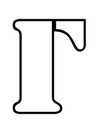 Трафарет буквы t