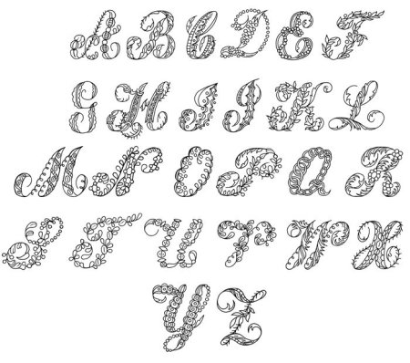 Буквица трафарет