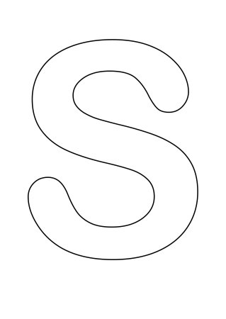 Белая буква s