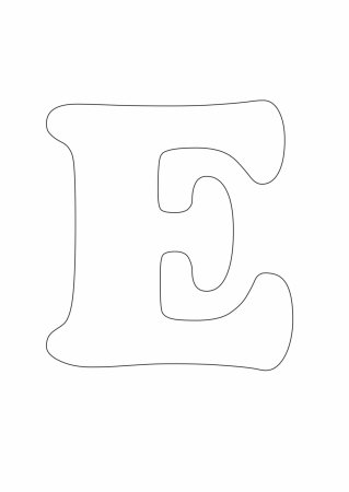 Буква е трафарет